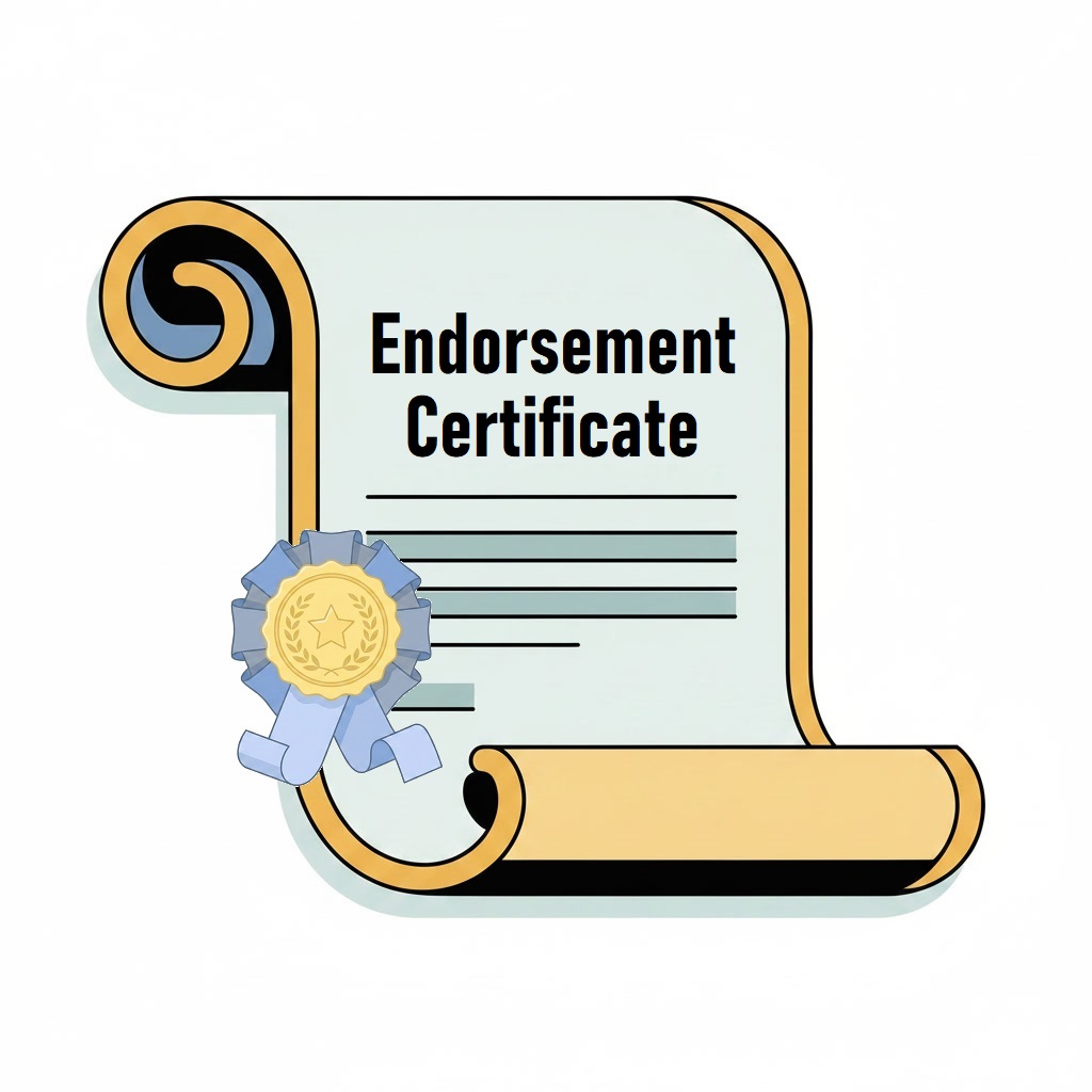 Endorsement Cert Pic